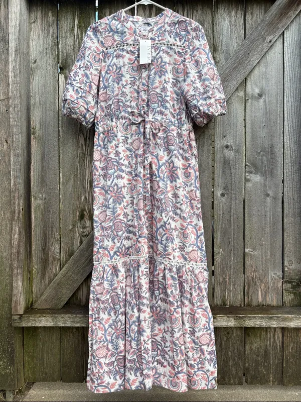 NWT Emerson Fry Love, Tomas Lucy 4 Floral Button Front Dress Large Retail $188 - Image 4