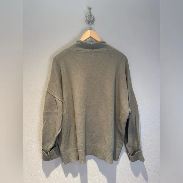 Express Mock Neck Dolman Sleeve Sweater - Sage Green XL - Image 3