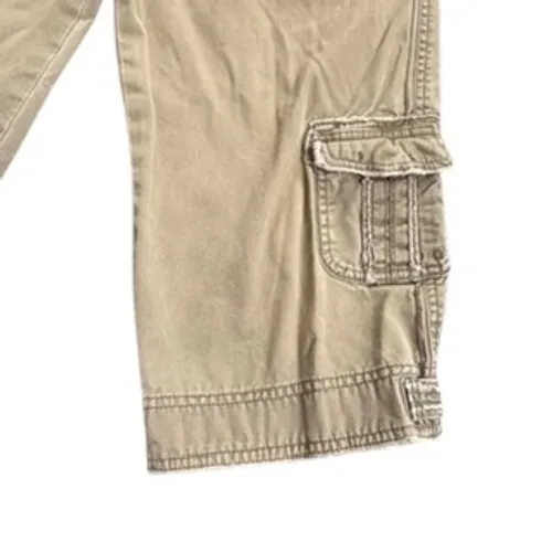 Abercrombie & Fitch Y2K women's green cargo utility cropped embroidered Size‎ 4 - Image 2
