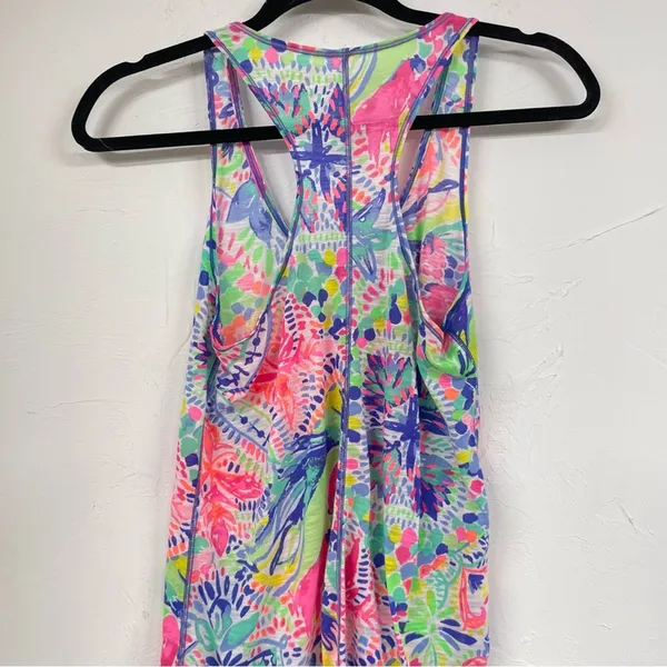 Lilly Pulitzer Multi Color Sleeveless Blouse Womens XS Bright Beachy Tropical - Image 5