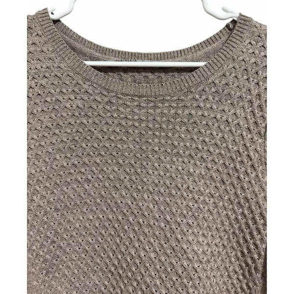 Athleta Honeycomb Tunic Sweater‎ Wool Blend Beige Women's Size Small - Image 3