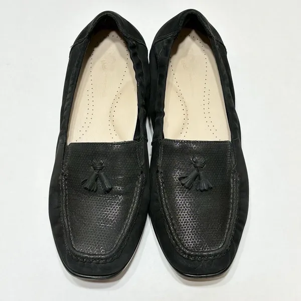 SAS Hope Loafers Flats Shoes Women's Size 10W Black Leather Slip On Career - Image 8
