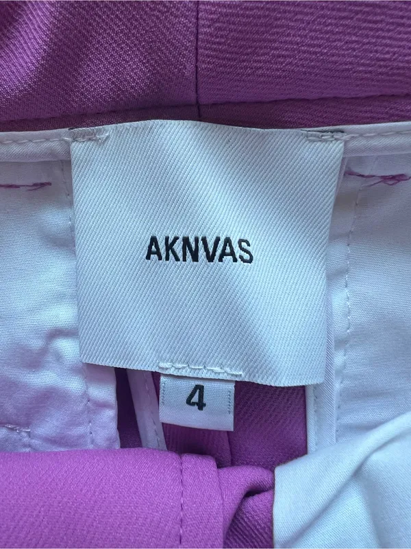 AKNVAS O'Connor High-Waisted Pleated Tailored Pants in Orchid Purple Size 4 - Image 4