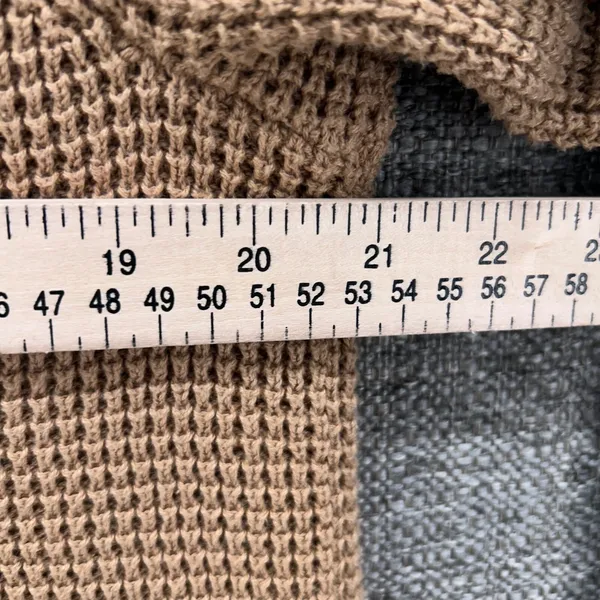 Michael‎ Kors Waffle Knit Thermal Sweater Brown Large - Image 9