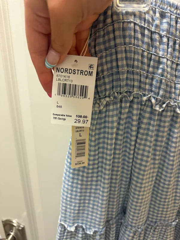 Nordstrom Rack Gingham Maxi Skirt - Image 2