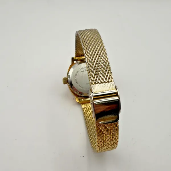 Caravelle Electronic Ladies Wristwatch Gold Tone Mesh Band For Parts - Image 5