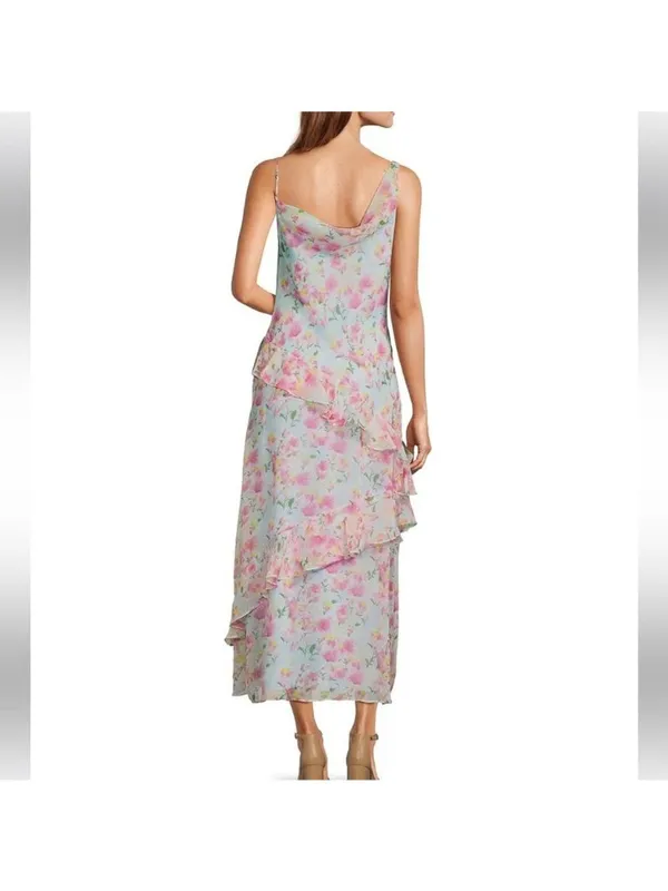 ASTR The Label Levina Floral Ruffle One Shoulder Maxi Dress, M - Image 7