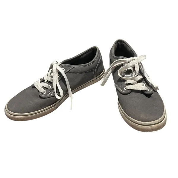 Vans‎ Women's 8 Grey Canvas Sneaker Slim Gym Shoe Skater Casual Comfortable - Image 2
