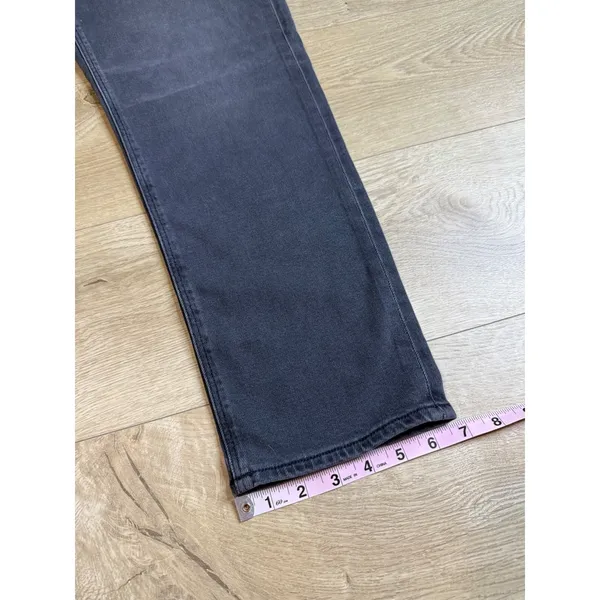 NWT Womens American Eagle curvy mom jean stretch black super high‎ rise 12 31W - Image 5