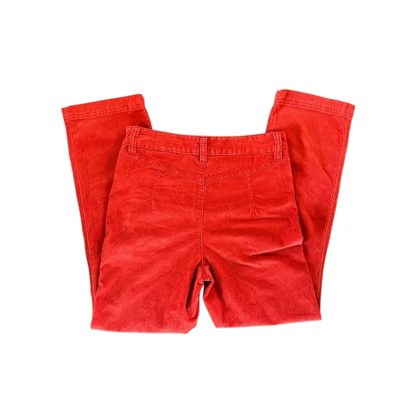 NWOT Free People High‎ Time Velvet Kick Flare Pants Red Dahlia Size 8 (fits 6) - Image 3