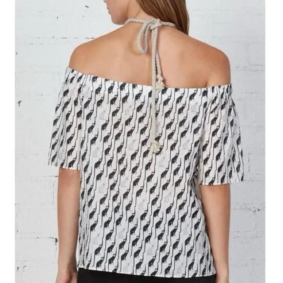 Anthropologie Bailey 44 Monkey Print Halter Top‎ size xs NWT - Image 2