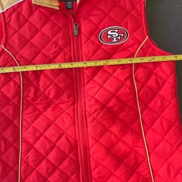 San Francisco 49ers Officially Licensed NFL Vest Womens Sz Small - Image 10