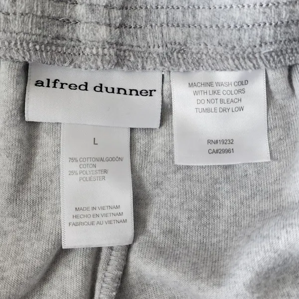 Alfred Dunner Womens Velour Loungewear Athleisure Wide Leg Pants Large Gray - Image 4