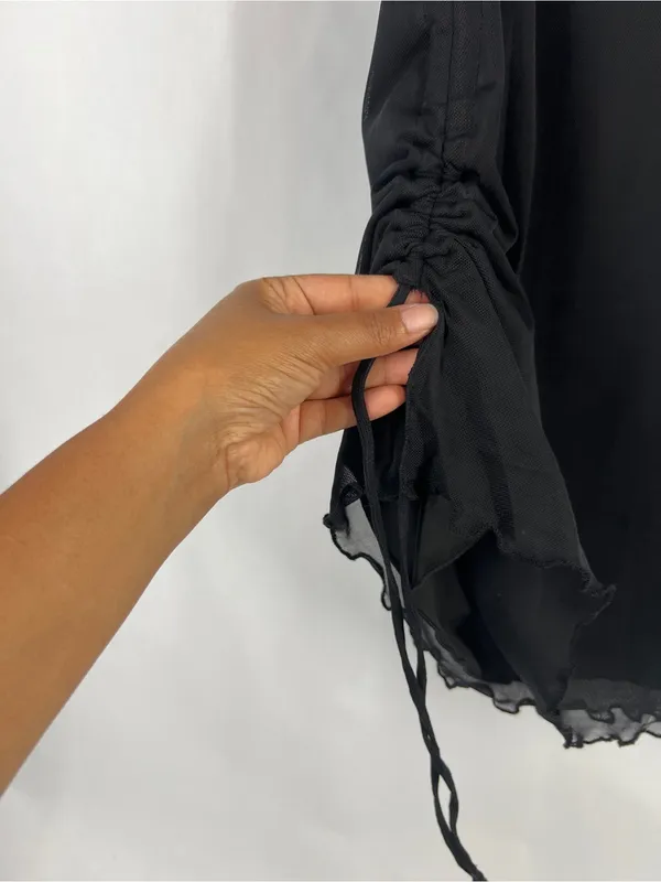 Princess Polly Bella Luna Ruched Mini Dress Black US 0 NWT - Image 6