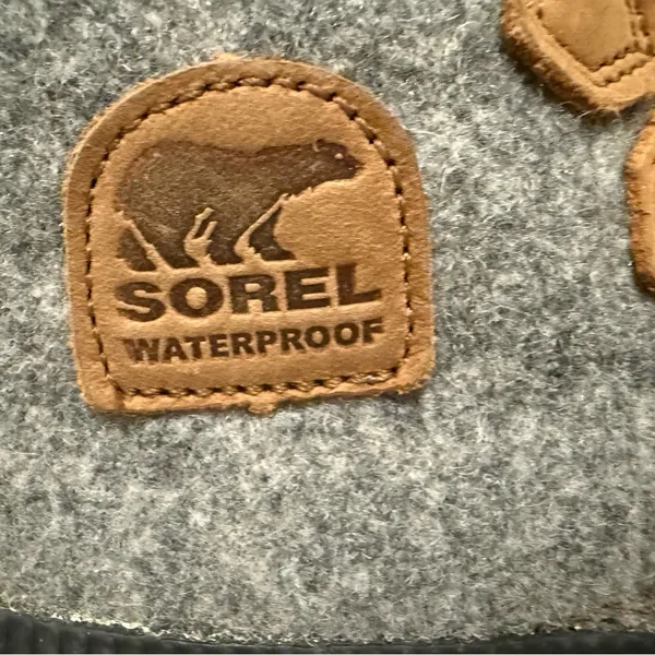 SOREL Out N About Plus Weatherproof Rain Boots in Quarry Grey Black Tan Size 7.5 - Image 6