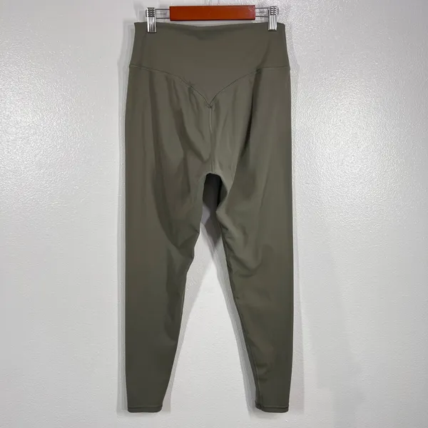 K. By Kendra Scott Activewear High‎ Rise Lustrous Leggings Olive Green Size L - Image 4