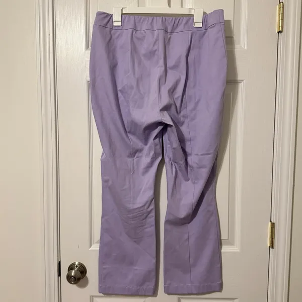 HILL HOUSE The Claire Pant Size XL Lavender Stretch Cotton Career Dressy - Image 5