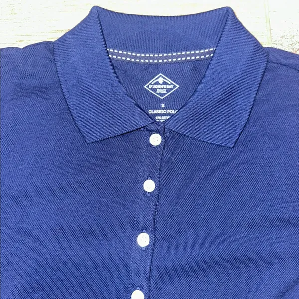 St. Johns Bay Navy Blue Polo Shirt - Image 2