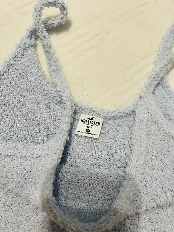 Hollister Sleep Light Blue Sherpa Pajama Set - Image 2
