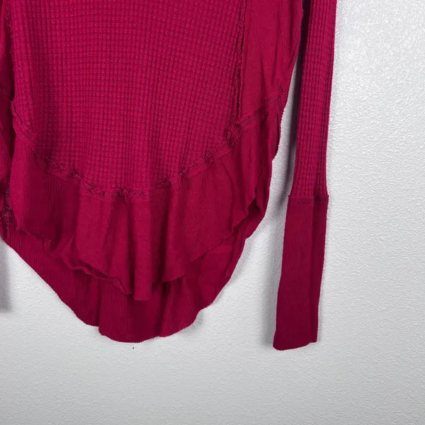 Free people Women's Catalina Thermal Top Red Sz XS - Image 7