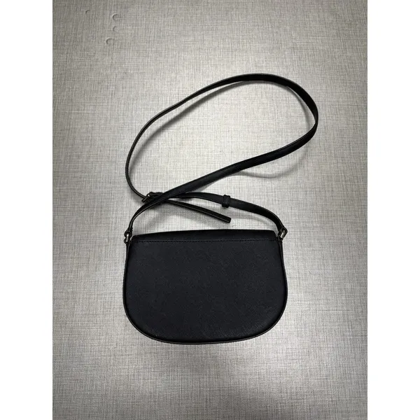 Kate Spade Black Saffiano Leather‎ Flap Style Small Crossbody Bag Purse ~ Euc - Image 9