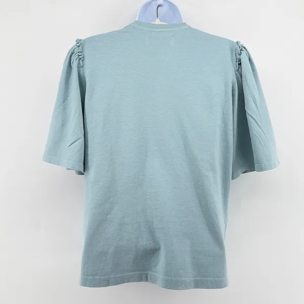 NWT Citizens of Humanity Vera Gathered Shoulder Top Small Acqua Blue Puff Sleeve - Image 5
