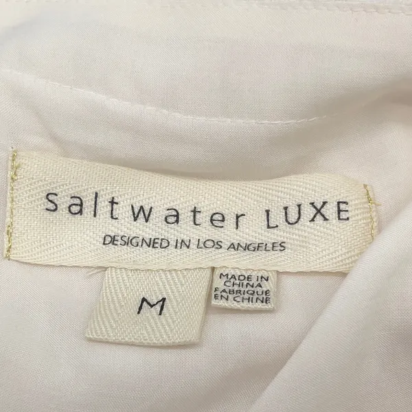 Saltwater Luxe Tiered Mini Dress‎ Women Medium Ruffle Boho Coastal Clean Girl - Image 7