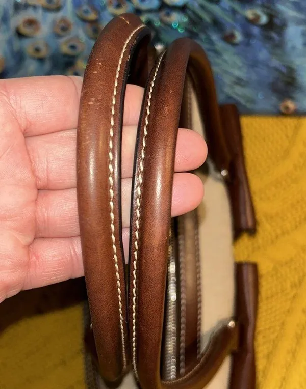Dooney & Bourke Vintage Signature Beige Monogram Handbag - Image 2
