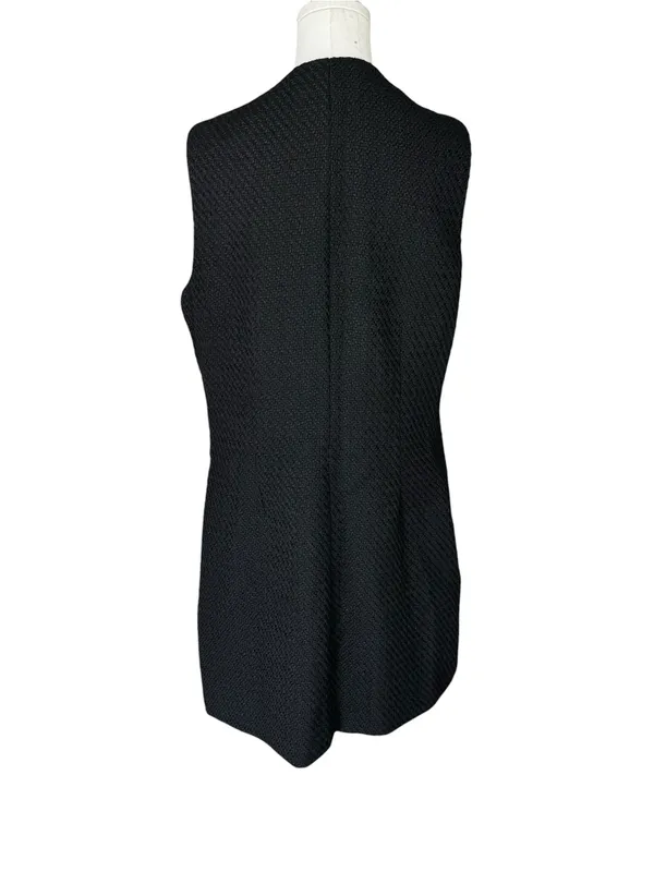 Abercrombie - Mara Tweed Vest Mini Dress Black Gold Buttons Sz Large Tall - Image 6