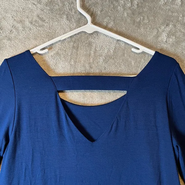 Eileen Fisher Shift Dress Keyhole Back 3/4 Sleeve Modest Women’s Small‎ - Image 6