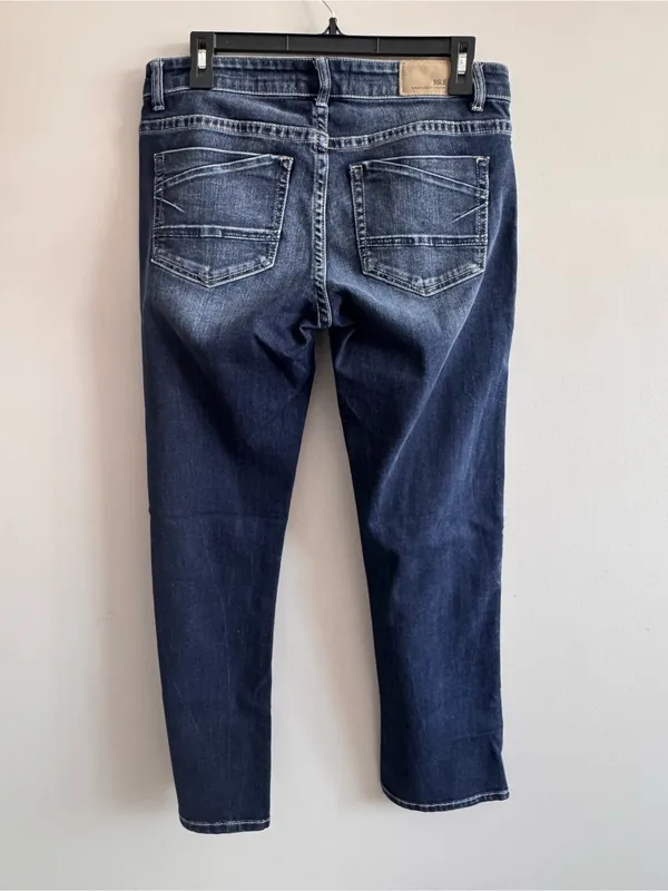 BKE Payton Women’s 27 Mid Rise Bootcut Dark Wash Stretch Jeans - Image 4