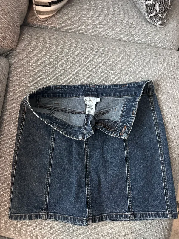 Vintage denim mini skirt - Image 2