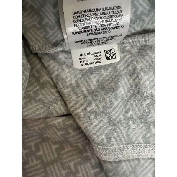 Columbia Sweater Womens Medium Gray White Quarter Zip Soft Fleece‎ Pullover Cozy - Image 8