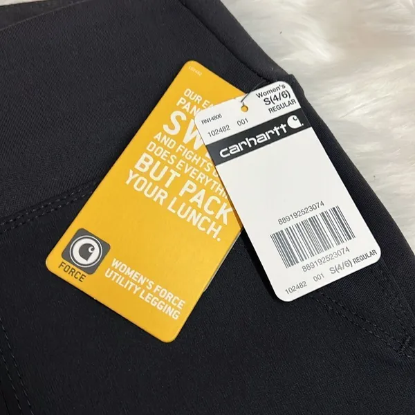 Carhartt Force Utility Black Knit Farm Thick Leggings Size S NWT‎ - Image 7