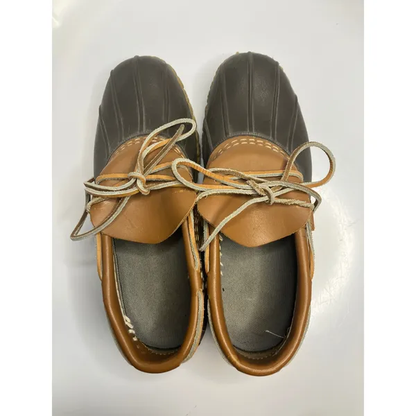 L.L.Bean Rubber Moc Shoes Womens 8 Brown Excellent Waterproof Duck Boots Slip On - Image 5
