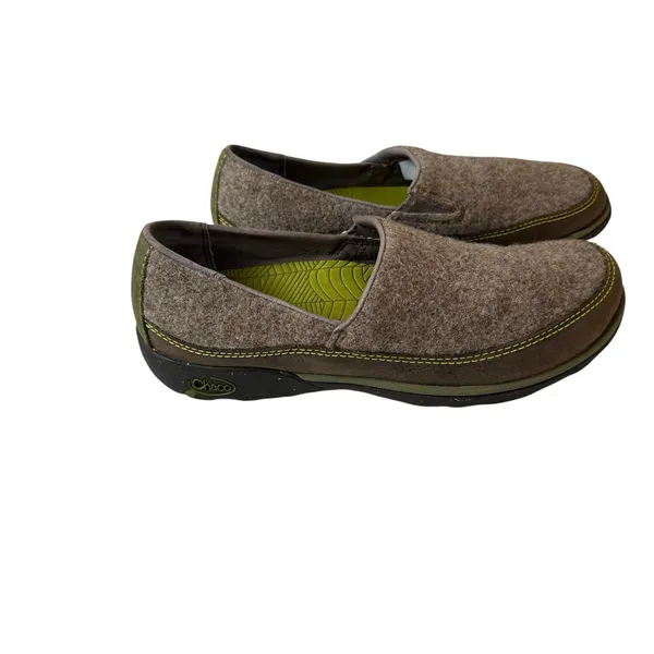 Chacos Sloan Slip On Shoes Women 7.5 Wool Leather Comfort Loafer Sandstone Citron - Image 3
