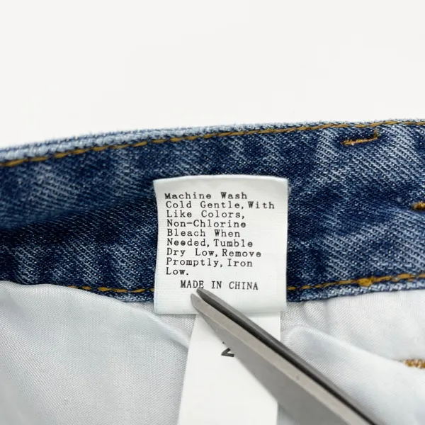 Barrel Leg Women Jeans‎ XS Y2K High Waisted Raw Hem Grunge Indie Go See Shein - Image 8