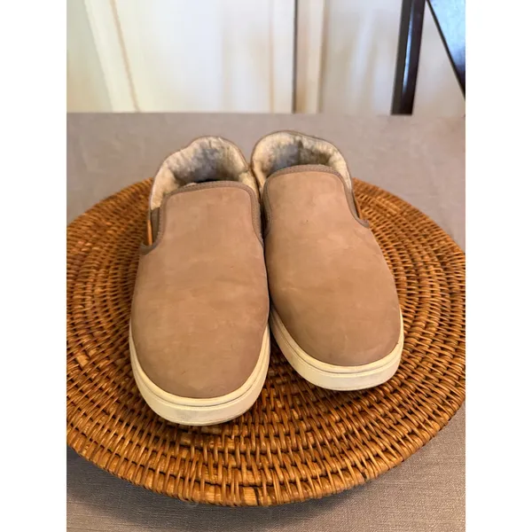 Olukai Pehuea Heu Tan‎ Leather Shearling Lined Slip On Shoes 20391-TGTG Womens 9 - Image 2