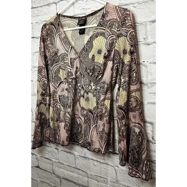 Vintage Y2K fairycore Route 66 boho top size S. - Image 3