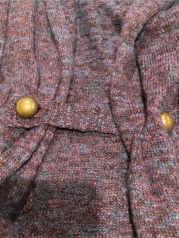 Dressbarn Women’s Knit Cardigan in Blue and Burgundy Size Large - Image 7