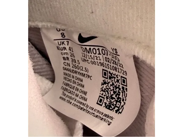 Nike Air Force 1 Mid Sneakers in Pink and White US M8 W9.5 - Image 8
