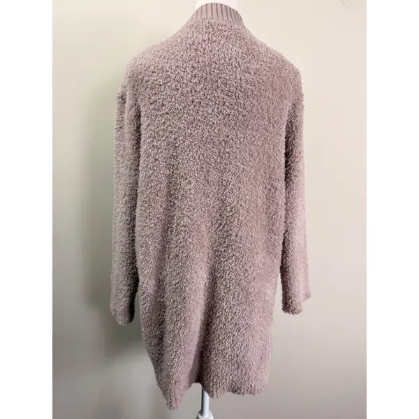 Barefoot Dreams CozyChic Cardigan M Dusky Rose Open Front Sweater Medium - Image 6