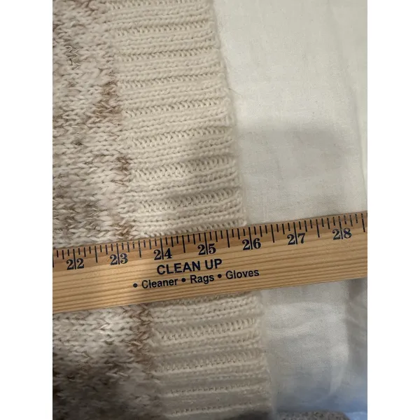 Free People Fair Isle Snow Bunny Sweater Cowl Neck Sleeveles Boho Beige Large - Image 8