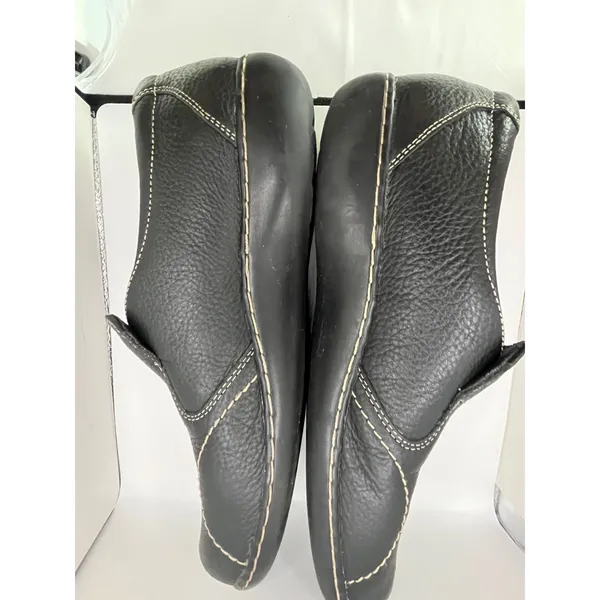 Clarks‎ Bendables Pebbled Leather Slip On Loafers Women 7 Black Comfort Everyday - Image 6