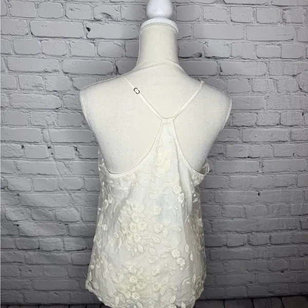 NWT Anthropologie E by Eloise Elegant Cream Floral Lace Women's Top size medium - Image 6