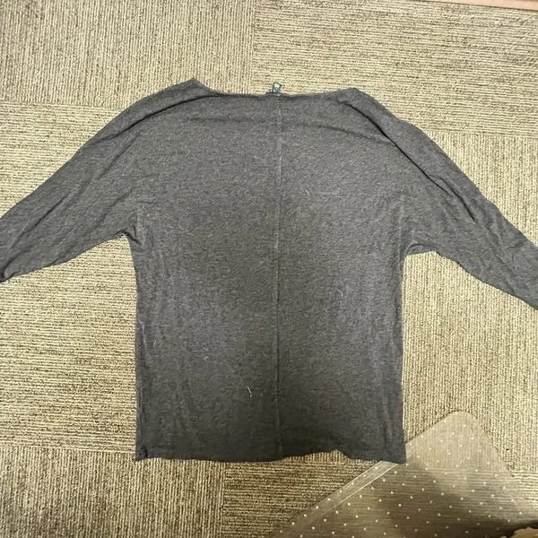 Lauren Ralph Lauren LRL Knit Gray Women’s Large Boat Neck Long Sleeve Shoulder - Image 7