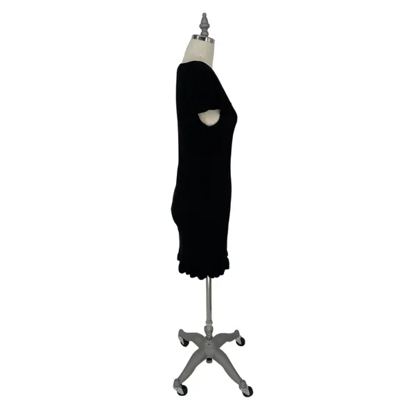 French Connection‎ | Women’s Black Mathilda Knit Ribbed Minidress L $148.00 - Image 4