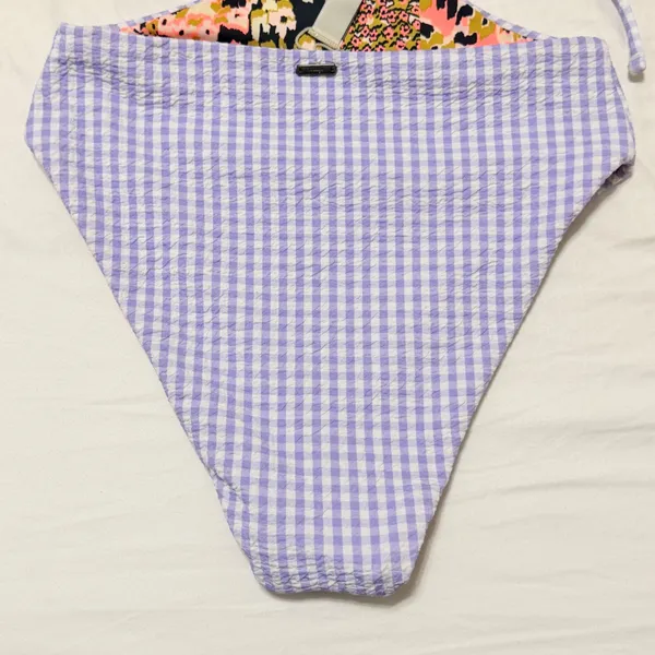 Maaji Lavender Gingham Reversible Trikini One-Piece Swimsuit size Small- NWT - Image 9