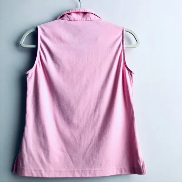 Bette & Court Sleeveless V-Neck Cotton Casual Golf Pink Shirt Women’s Size S - Image 7