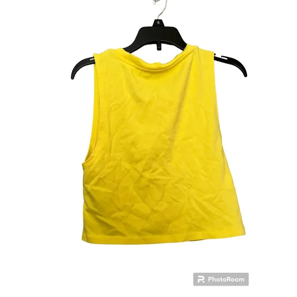 Zara‎ yellow knot crop top size L - Image 2